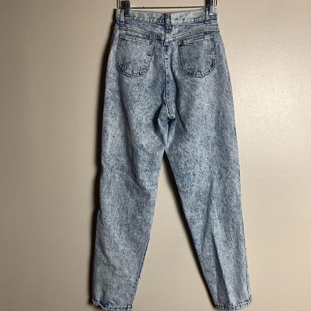 VINTAGE Congo Trader High Waist Acid Washed Jeans Size 8 tapered distressed 80s - Picture 10 of 10